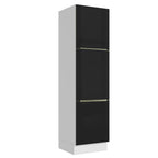 Despensero 60 cm 3 Puertas Blanco/Negro Lux Madesa