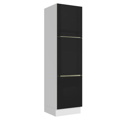 Despensero 60 cm 3 Puertas Blanco/Negro Lux Madesa