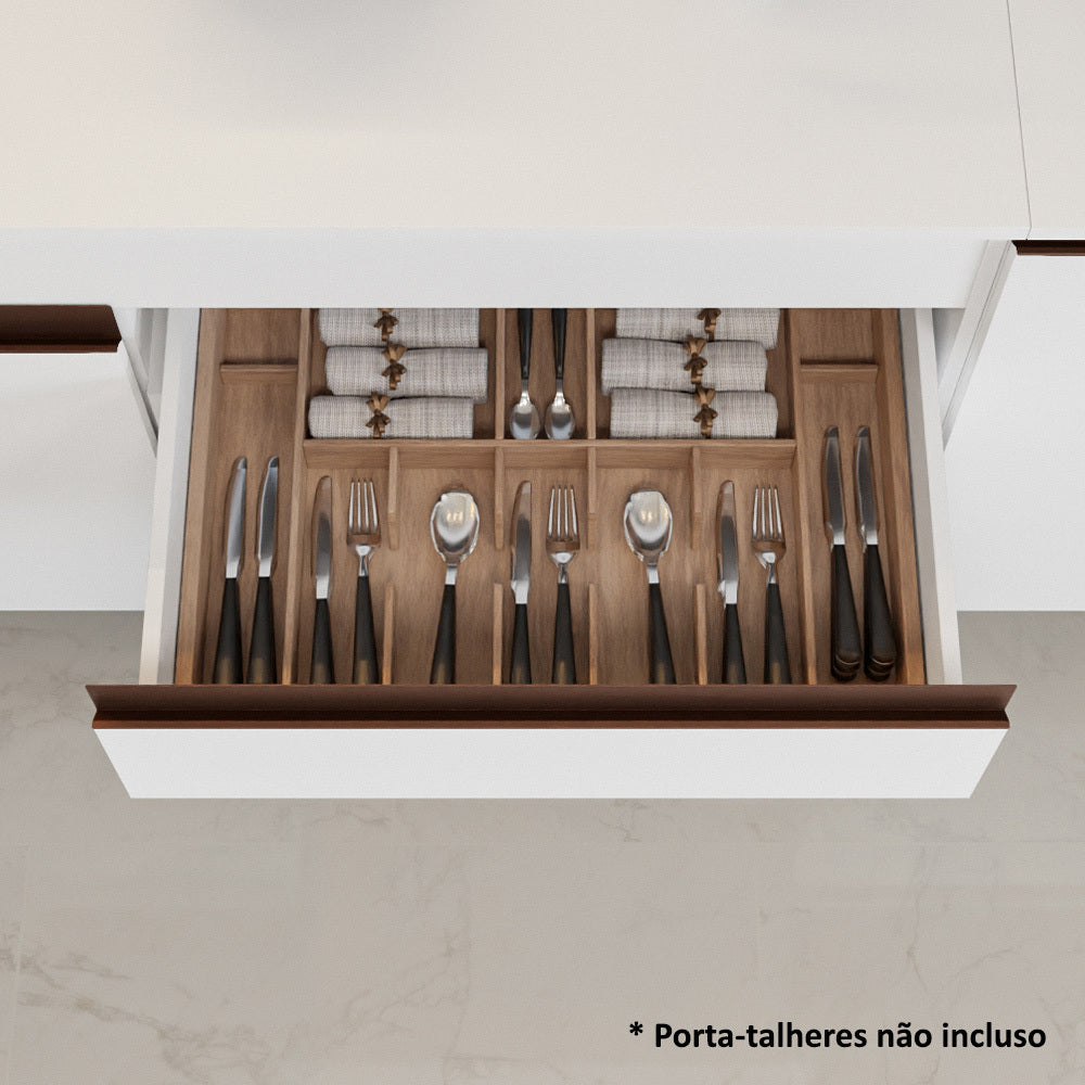 Cocina Integral de Esquina 332cm Blanco Reims 02