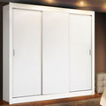 Clóset Matrimonial 170 cm 3 Puertas Corredizas 2 Cajones Blanco Lyon Madesa