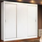 Clóset Matrimonial 170 cm 3 Puertas Corredizas 2 Cajones Blanco Lyon Madesa
