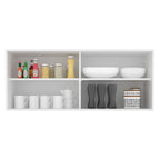 Gabinete Superior 120 cm 2 Puertas Corredizas de Vidrio Blanco Glamy, Reims, Stella, Agata y Lux Madesa