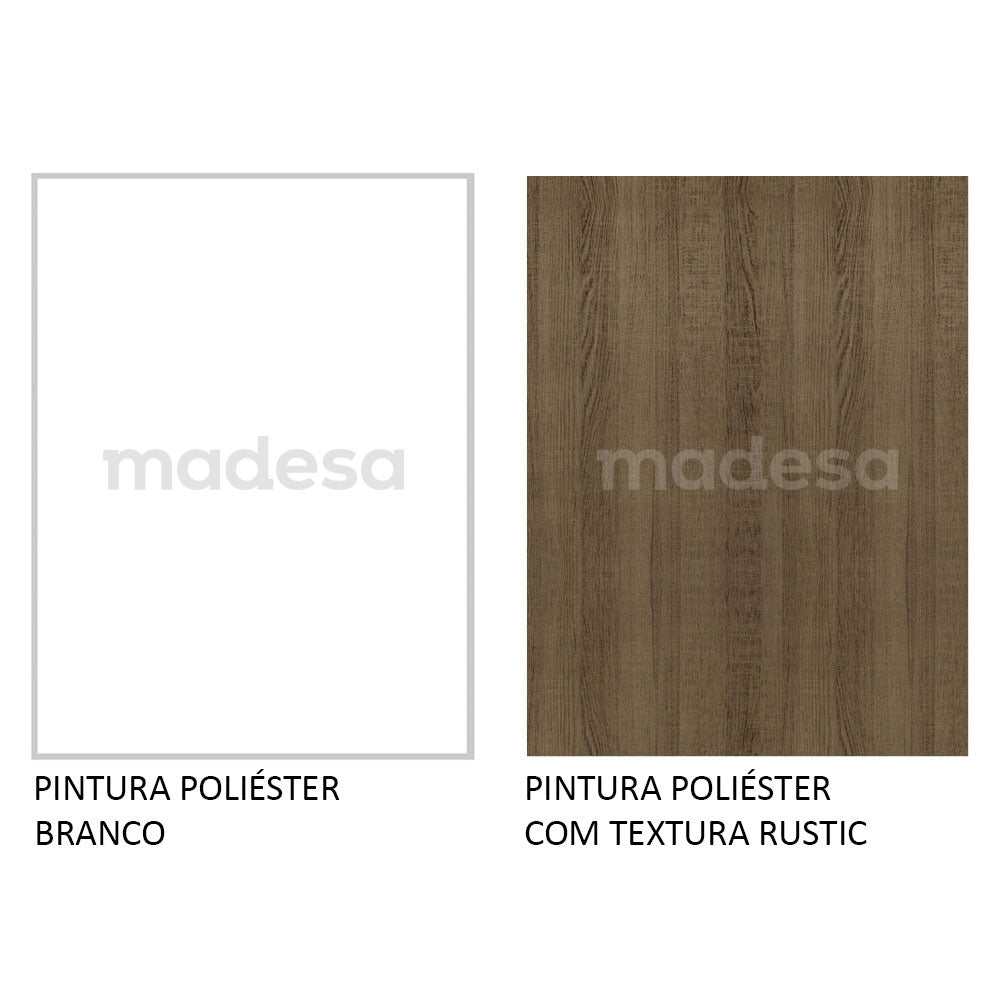 Clóset Matrimonial 170 cm 3 Puertas Corredizas Con 1 Espejo Blanco/Marrón Monaco Madesa