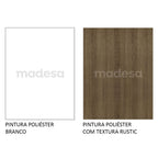 Clóset Matrimonial 170 cm 3 Puertas Corredizas Con 1 Espejo Blanco/Marrón Monaco Madesa