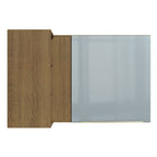Gabinete Superior Esquinero 166 cm 1 Puerta 3 Nichos Marrón/Gris Lux Madesa