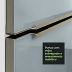 Gabinete Bajo 60 cm 3 Cajones Blanco/Gris Lux Madesa
