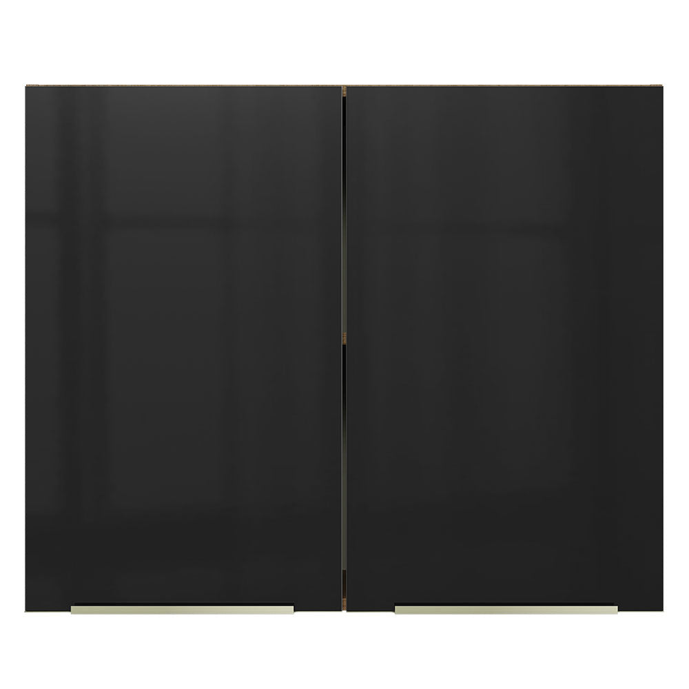 Gabinete Superior 80 cm 2 Puertas Lux Marrón/Negro