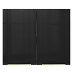 Gabinete Superior 80 cm 2 Puertas Marrón/Negro Lux Madesa