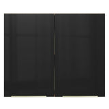 Gabinete Superior 80 cm 2 Puertas Lux Marrón/Negro