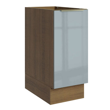 Gabinete Bajo 35 cm 1 Puerta Sin Encimera Marrón/Gris Lux Madesa