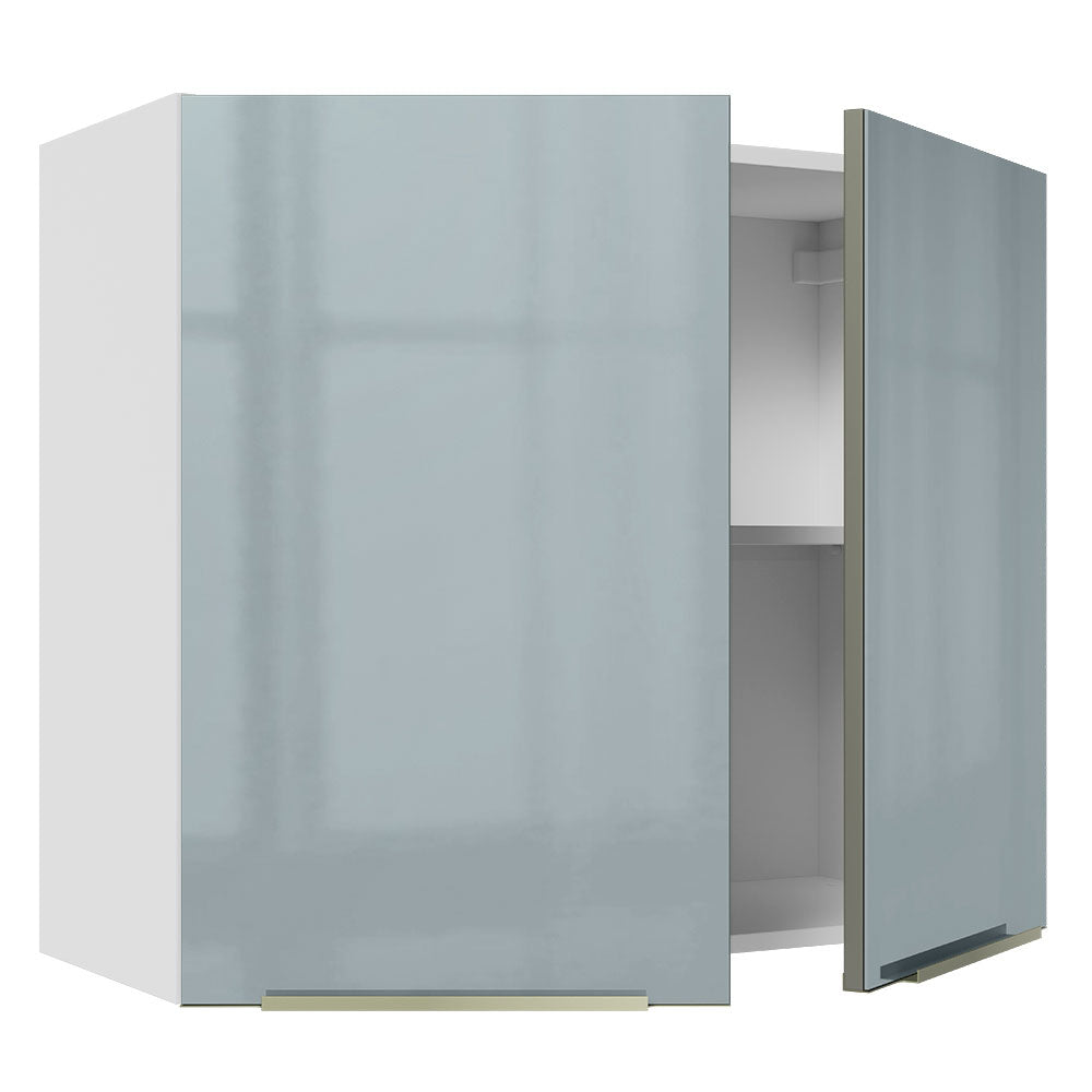 Gabinete Superior 80 cm 2 Puertas Blanco/Gris Lux Madesa