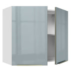 Gabinete Superior 80 cm 2 Puertas Blanco/Gris Lux Madesa