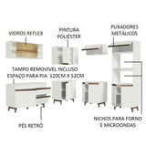 Cocina Integral de Esquina 402cm Blanco Reims Madesa 01