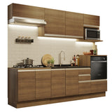 Cocina Integral 260cm Marrón 60cm de Profundidad Glamy 02