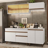 Cocina Integral Compacta 190cm Blanco Reims 01