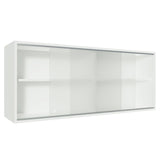 Gabinete Superior 120 cm 2 Puertas Corredizas de Vidrio Glamy, Agata y Reims Blanco