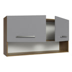 Gabinete Superior 105 cm 2 Puertas 1 Nicho Marrón/Gris Emilly Madesa