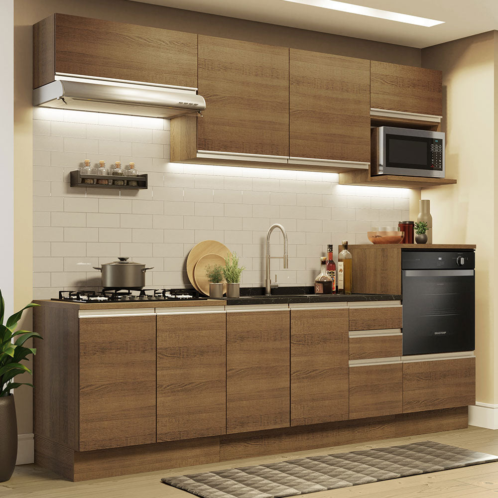 Cocina Integral 260 cm Marrón Glamy Madesa