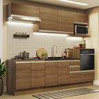 Cocina Integral 260 cm Marrón Glamy Madesa