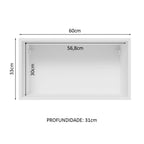 Gabinete Superior 60 cm 1 Puerta Abatible Blanco/Gris Lux Madesa