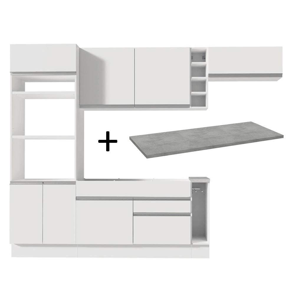 Cocina Integral 290 cm Blanco Safira 14