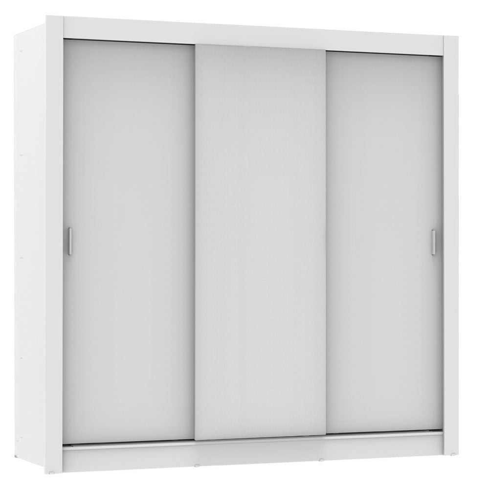 Clóset Matrimonial 170 cm 3 Puertas Corredizas 2 Cajones Blanco Lyon Madesa