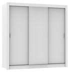 Clóset Matrimonial 170 cm 3 Puertas Corredizas 2 Cajones Blanco Lyon Madesa