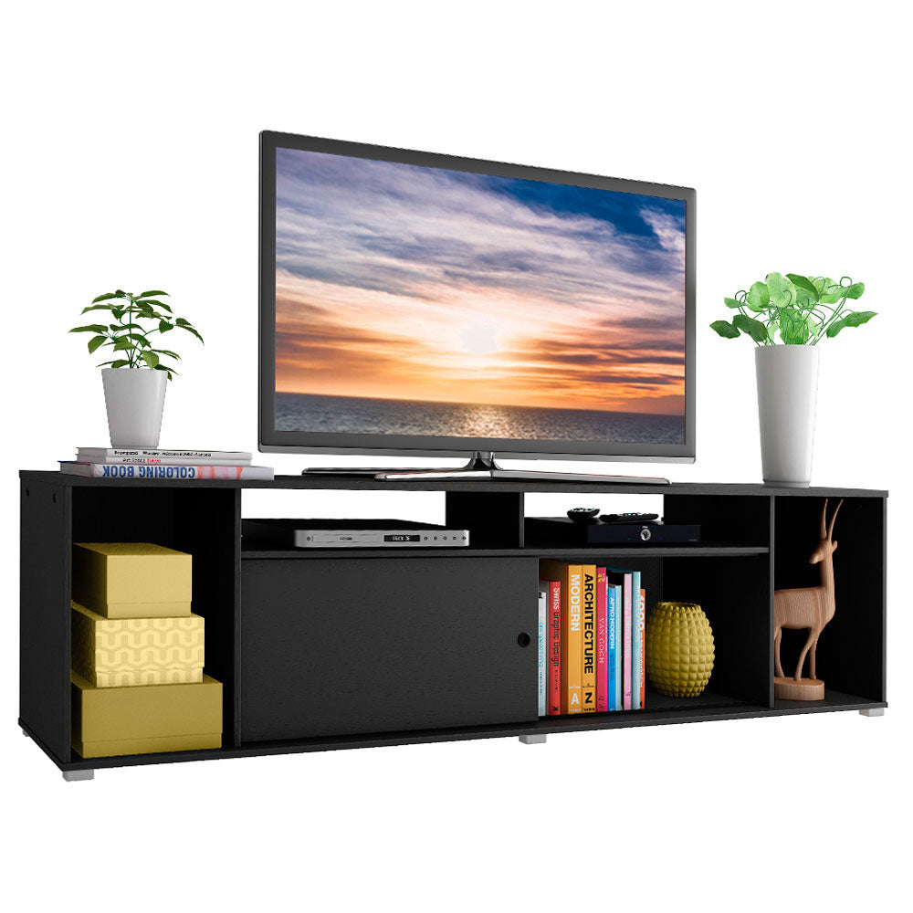 Mueble para TV hasta 65 Pulgadas 180 cm 1 Puerta Negro Cancún Madesa