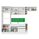 Cocina Integral 290 cm Blanco Safira 14