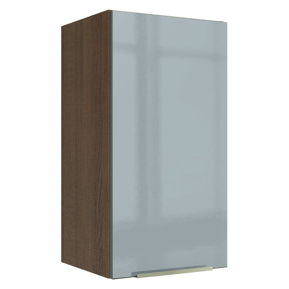 Gabinete Superior 35 cm 1 Puerta Lux Marrón/Gris