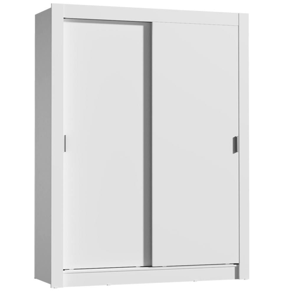 Clóset Soltero 117 cm 2 Puertas Corredizas 4 Cajones Blanco Dallas Madesa