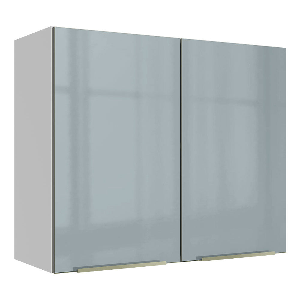 Gabinete Superior 80 cm 2 Puertas Blanco/Gris Lux Madesa