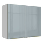 Gabinete Superior 80 cm 2 Puertas Blanco/Gris Lux Madesa