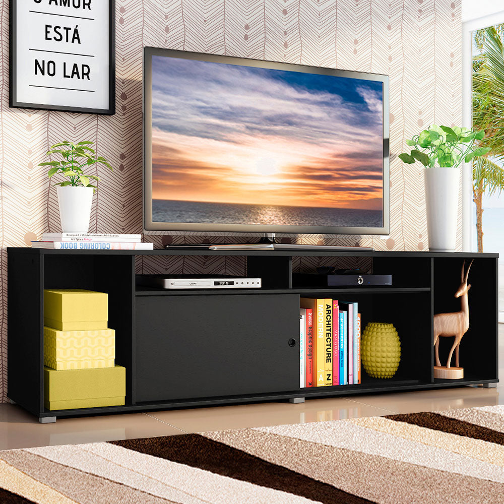 Mueble para TV hasta 65 Pulgadas 180 cm 1 Puerta Negro Cancún Madesa