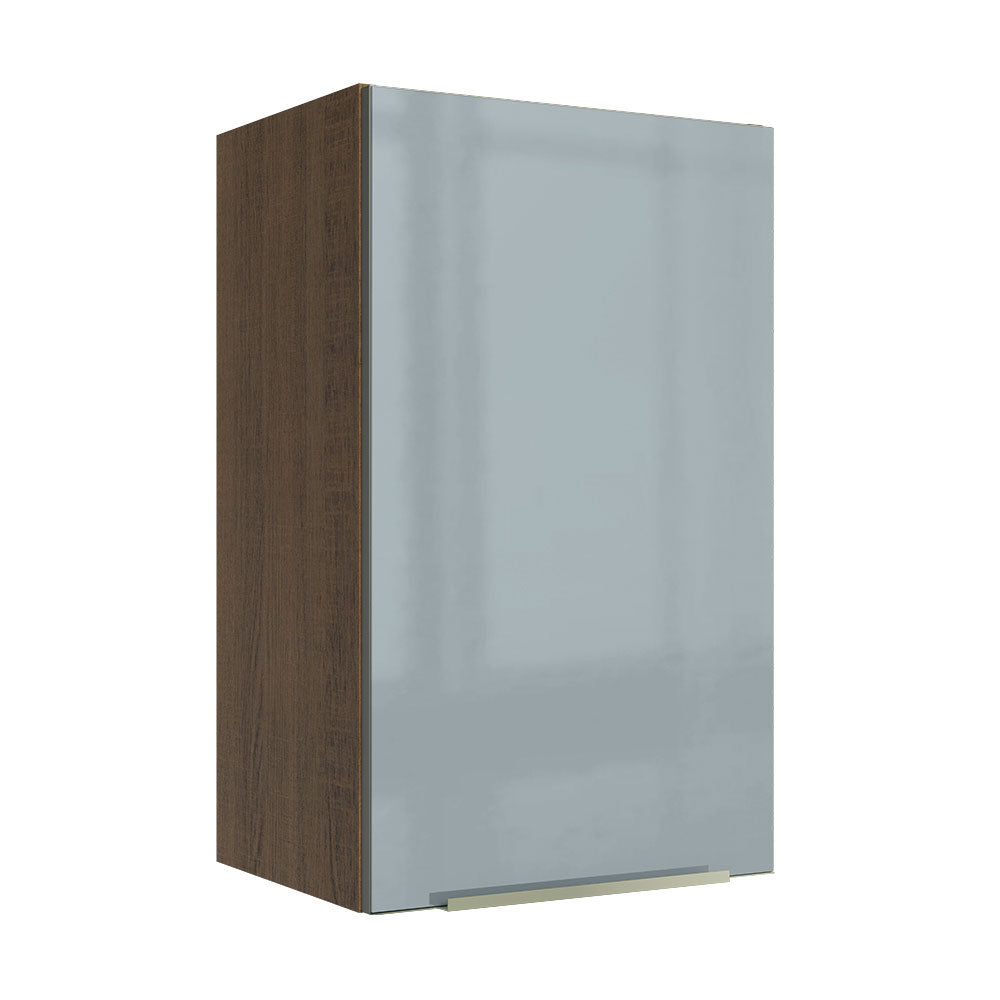 Gabinete Superior 40 cm 1 Puerta Lux Marrón/Gris