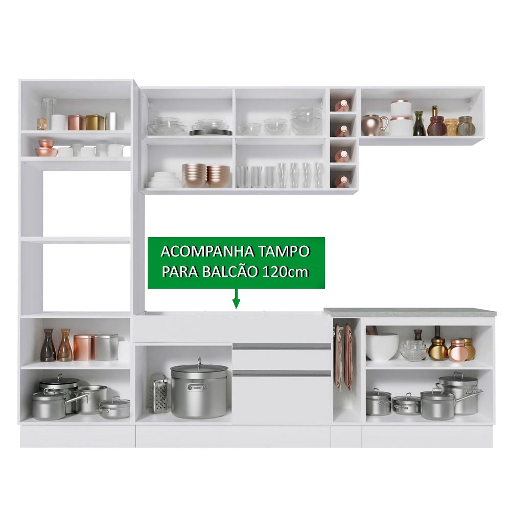 Cocina Integral 290 cm Blanco Vicenza 12