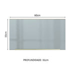 Gabinete Superior 60 cm 1 Puerta Abatible Marrón/Gris Lux Madesa
