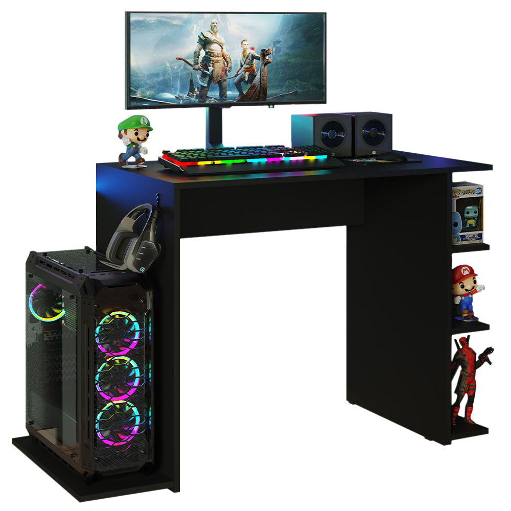 Escritorio Gamer 114 cm Negro Madesa
