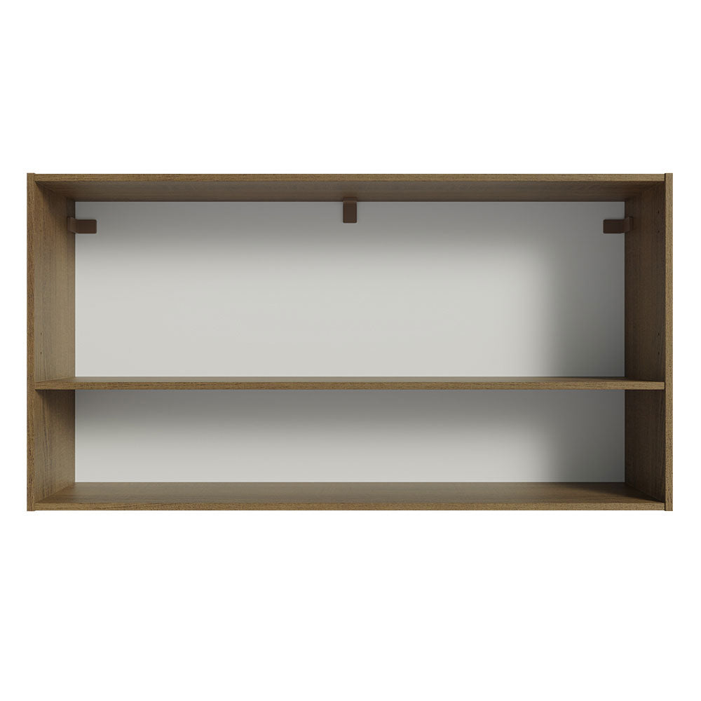 Gabinete Superior 105 cm 2 Puertas 1 Nicho Marrón/Gris Emilly Madesa