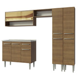 Cocina Integral 229cm con Fregadero Marrón Emilly 11