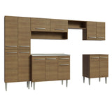 Cocina Integral 293cm con Fregadero Marrón Emilly 08