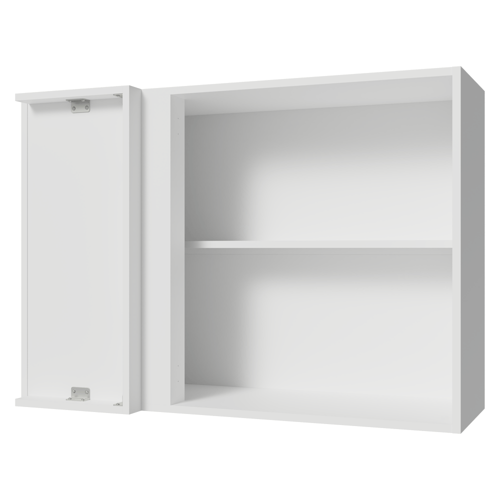 Gabinete Superior Esquinero para Recámara 94 cm 1 Puerta Blanco Neo Madesa