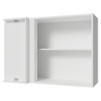 Gabinete Superior Esquinero para Recámara 94 cm 1 Puerta Blanco Neo Madesa