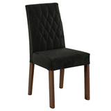 Juego de Comedor Mesa con Encimera de Vidrio 4 Sillas Marrón/Negro/Oxford Reale