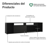 Mueble para TV de hasta 65 Pulgadas Cancún Negro