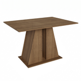 Juego de Comedor Mesa Encimera de Madera 6 Sillas Marrón/Beige Beverly