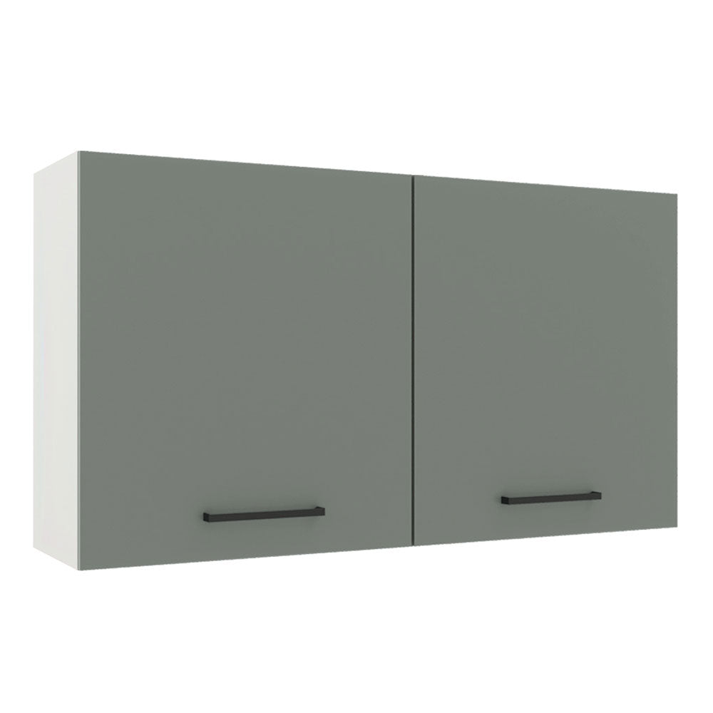 Gabinete Superior Multiuso 120 cm 2 Puertas Blanco/Gris Agata Madesa