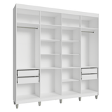 Clóset Matrimonial Venus 216 cm Sin Puertas con Patas 4 Cajones Blanco
