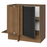 Mueble Esquinero 1 Puerta (Sin Encimera) Marrón/Negro Lux Madesa