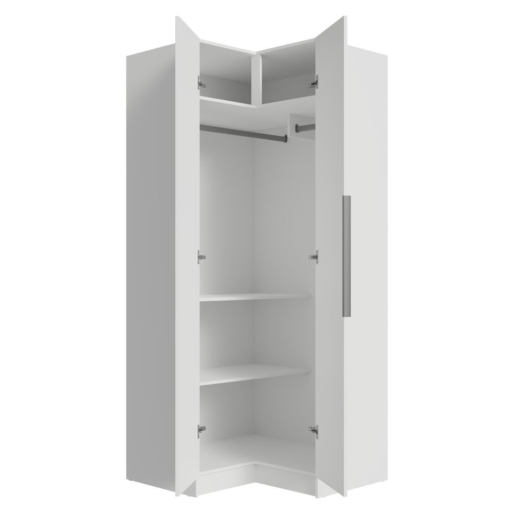 Clóset Modular Esquinero 190 cm 2 Puertas Blanco Neo Madesa